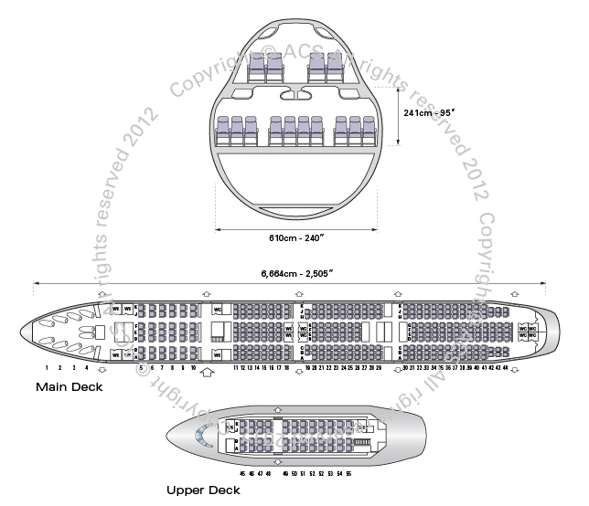 Boeing 747 8 схема салона BOEING 747-200 400 800